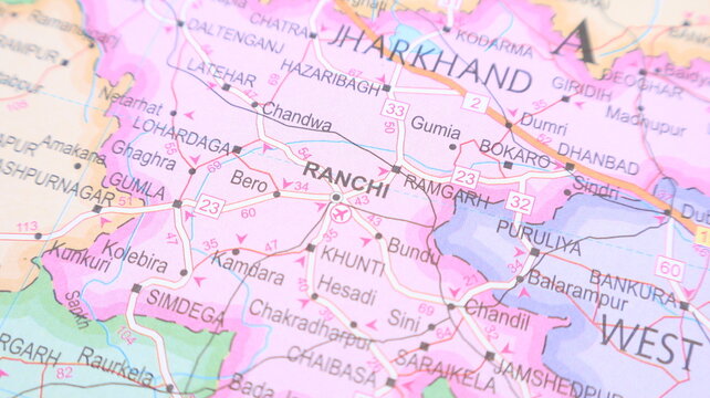 Jharkhand State Map Detail - India Travel Destination
