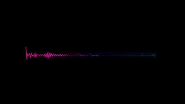animated modern sound wave on black background