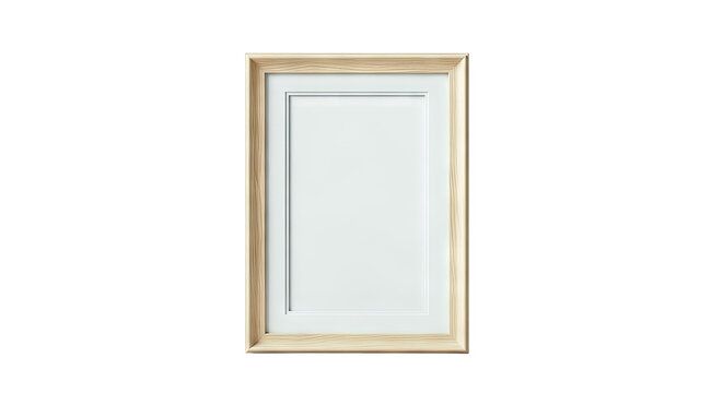 Minimalist Wooden Photo Frame with White Mat