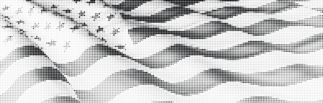 Dithered Waving American Flag Halftone Monochrome Texture