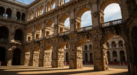 Naklejka premium Ancient Roman Architecture Stone Columns.