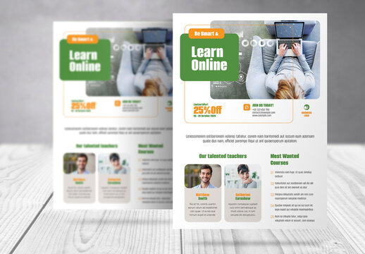 Online Learning Flyer for Courses