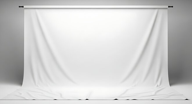 Studio photography white seamless background.