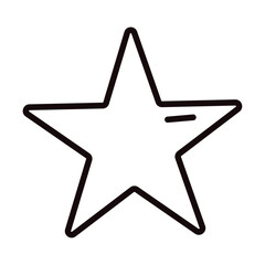 Obraz premium Star outline minimal icon