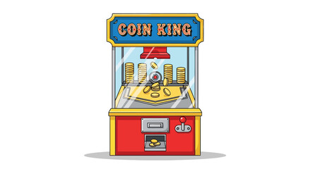 Retro Coin King Claw Machine Arcade Game, Pixel Art Style © Safari