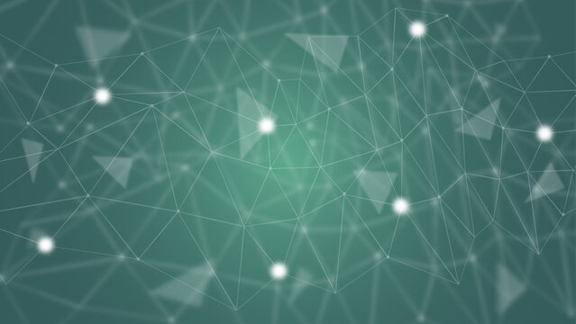 16:9_Network_polygon_green background