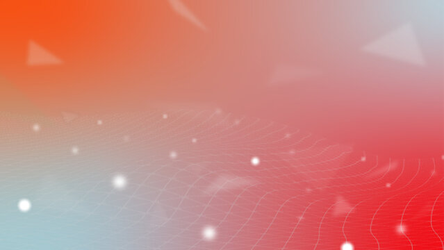 16:9_Network_polygon_red background