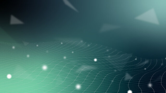 16:9_Network_polygon_green and black background