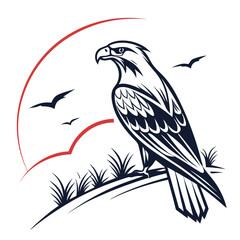 Fototapeta premium eagle on a branch