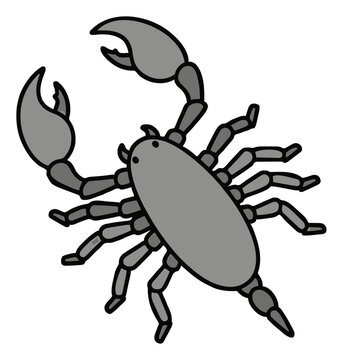 Tiny pseudoscorpion arachnid illustration top view i.... Generative AI