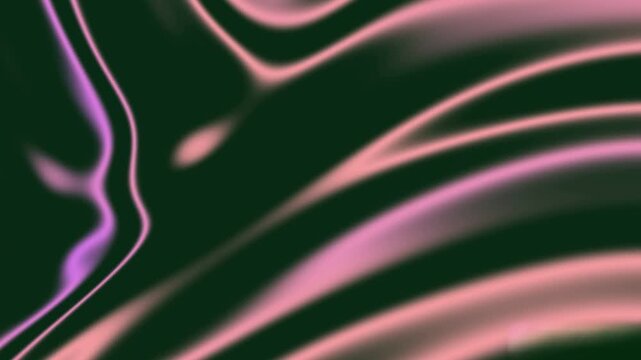Abstract 4K motion background featuring smooth, vibrant neon caustics light trails in pink and purple against a dark green. Ideal for modern digital art, presentations, or tech branding.