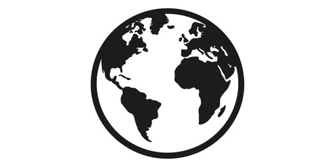 Obraz premium A 3d blue earth globe vector illustration featuring a world map sphere with global continents like Europe and America for business travel and geography concepts in space