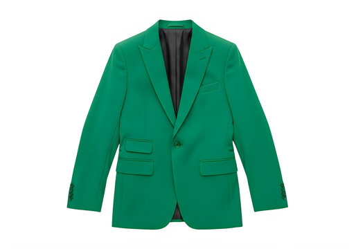 A green blazer on a white background isolated on transparent background