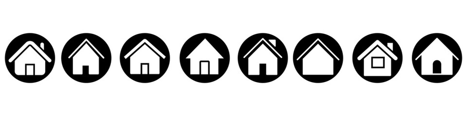 Obraz premium Home icon vector set. Home page Illustration sign collection. Homepage symbol. Main page logo.