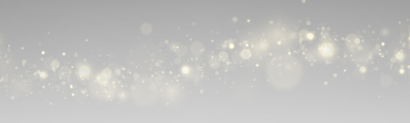 Golden dust shimmers in glowing light, scattering sparkle, glitter across bokeh. Twinkle particles, stardust, flare highlights festive magic. Sparks, lens flare, glare enhance the PNG illustration. © ikril