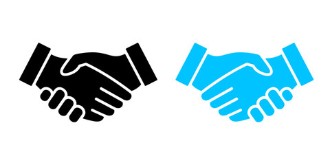 Obraz premium A professional handshake vector illustration featuring businessmen shaking hands as a symbolic sign of a successful partnership, teamwork agreement, and corporate cooperation deal