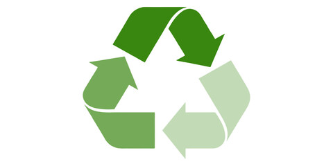 Fototapeta premium A green 3D recycle symbol icon on a white background representing eco friendly waste conservation and an environmental nature concept through a clean vector sign