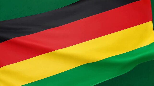 Waving flag with horizontal stripes