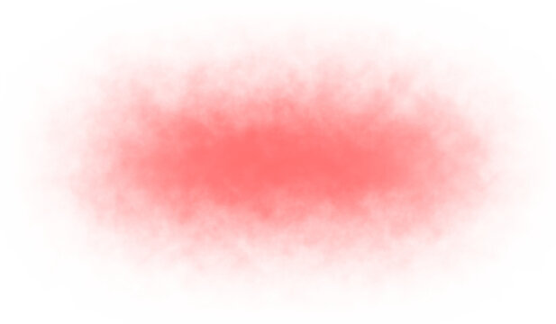 Soft red smoke fog cloud mist haze on transparent background for overlay and creative design