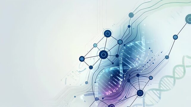 Refined wallpaper design featuring minimalist digital motifs inspired by genomic big data with generous empty space for academic overlays and digital annotations supporting advanced computational anal