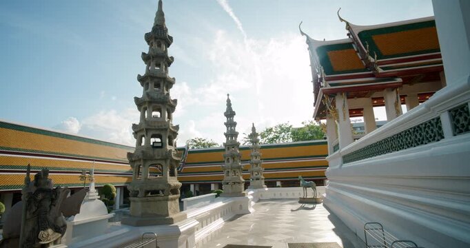 Wat Suthat Thepwararam is a first-class royal temple of the Ratchaworamahawihan type, one of only a few in  Bangkok Thailand
