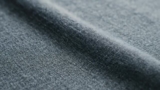 Close-Up Macro Shot of Blue Denim Fabric Texture With Soft Light