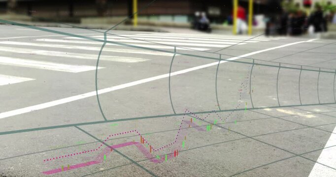 Animation of networks of connections over industrial light