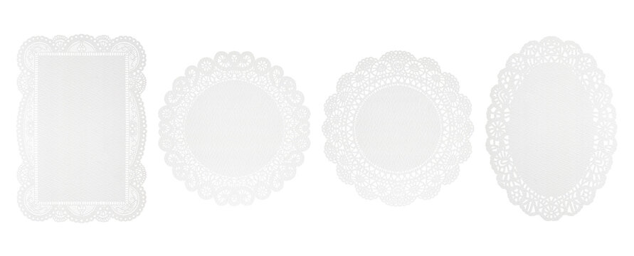White Paper set Lace Doily for Retro Cafe and Restaurant Table Setting-300dpi-