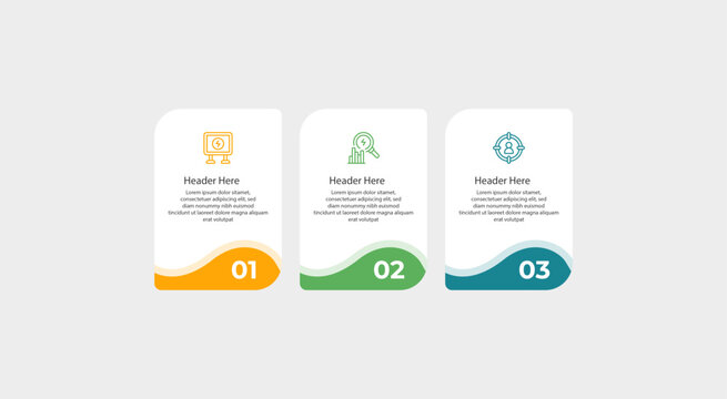 Visual infographic with three steps outlined using icons.