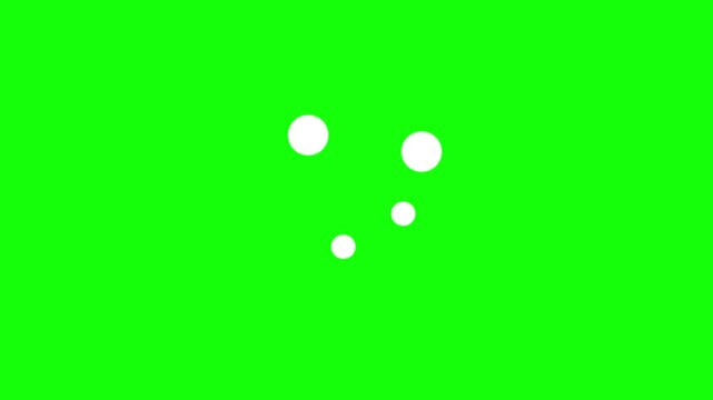 Rotating White Circles on Green Background