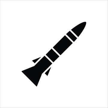ballistic missle vector icon line template