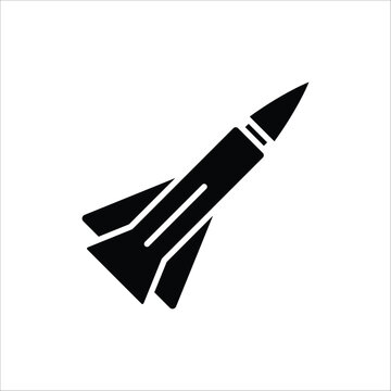 ballistic missle vector icon line template