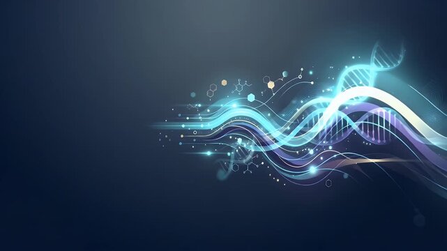 Refined wallpaper design featuring minimalist abstract elements inspired by realtime genomic sequencing with broad empty space for academic overlays and digital annotations supporting rapid diagnostic