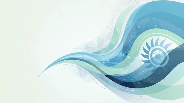 Refined wallpaper design featuring minimalist abstract elements inspired by hydropower with generous empty space for academic overlays and digital annotations supporting advanced water energy conversi