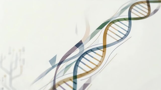 Refined wallpaper design featuring minimalist abstract elements inspired by human genetic diversity with broad empty space for academic overlays and digital annotations supporting advanced population 