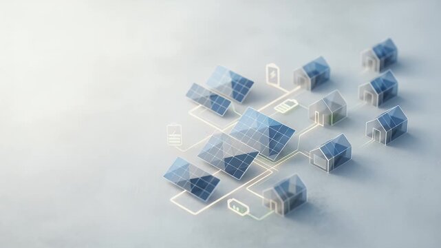 Refined wallpaper design featuring minimalist abstract elements inspired by offgrid solar solutions with broad empty space for academic overlays and digital annotations supporting innovative standalon