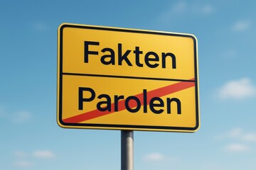 Fototapeta premium Facts Over Slogans