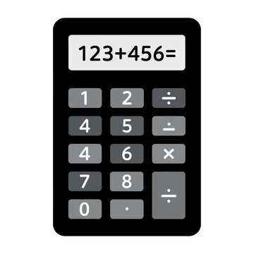 Vector calculator displaying the sum of 123 and 456 on its screen.
