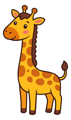Giraffe Cartoon Illustration. Cute Giraffe cub clipart © Maxim Filitov