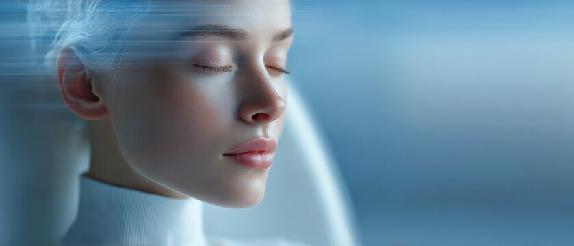 Silent mind concept with dissociation and inner disconnection state