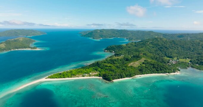 Scenic landscape of Islands and Beaches in Romblon, Romblon. Philippines.