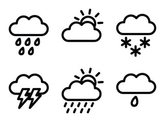 Obraz premium Weather Icons Vector Illustration