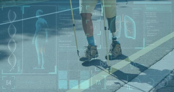 Animation of data processing over rugby players