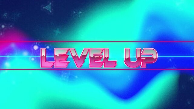 This video features blue, green, and pink colours appearing and then disappearing