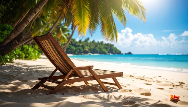 lounge chairs on the beach