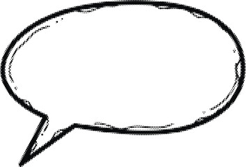 Fototapeta premium Oval speech bubble ellipse frame halftone comic pop art vector