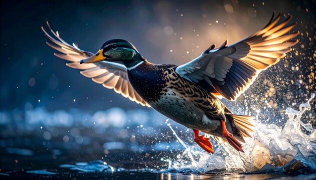 duck in flight