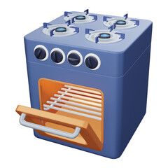 Fototapeta premium Cooking Range 3d rendering icon.