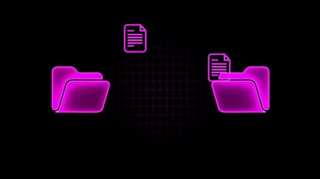 Multi agent AI systems concept on transparent background. AI driven solutions streamline workflows, Decision, Automate daily Tasks. Automate repetitive work. Glowing neon background. 4k
