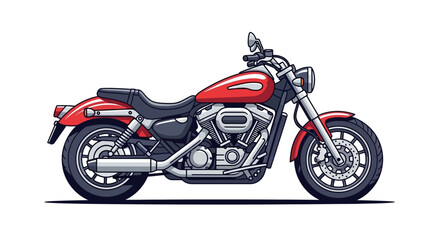 Obraz premium Red Motorcycle with Black Seat.